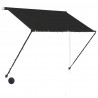 Markiza zwijana z LED, 200 x 150 cm, antracytowa