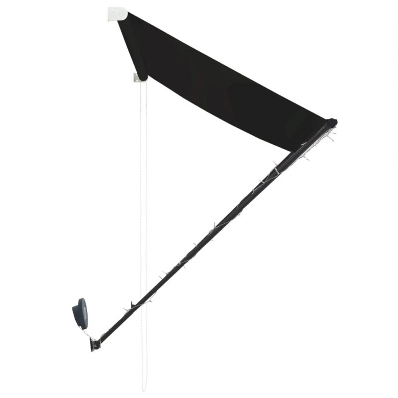Markiza zwijana z LED, 200 x 150 cm, antracytowa