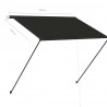 Markiza zwijana z LED, 200 x 150 cm, antracytowa