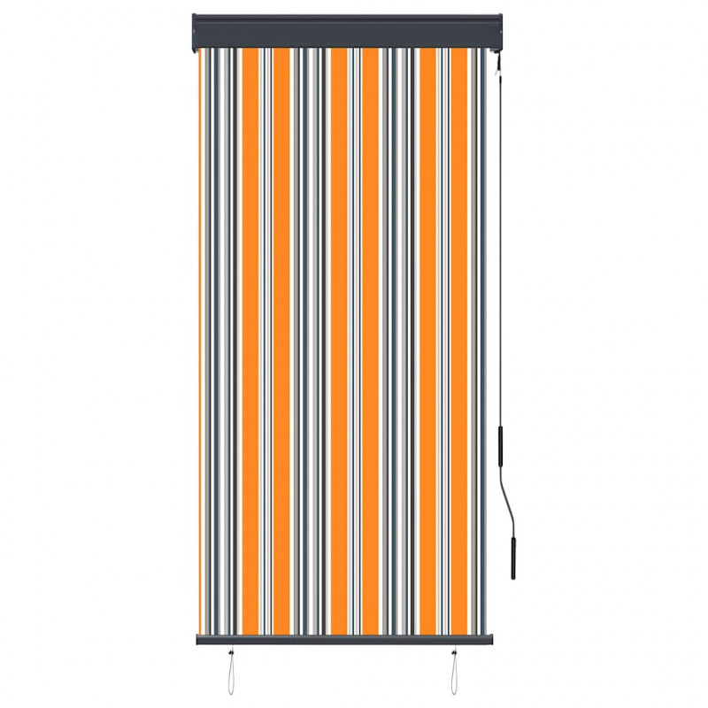 Roleta zewnętrzna, 80x250 cm, żółto-niebieska