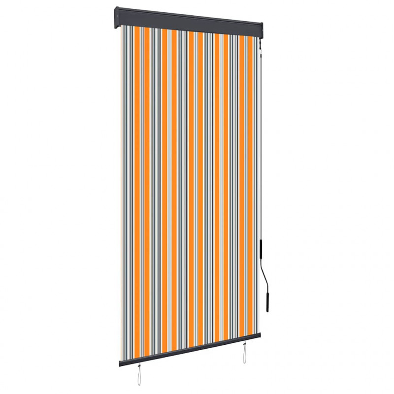 Roleta zewnętrzna, 100x250 cm, żółto-niebieska