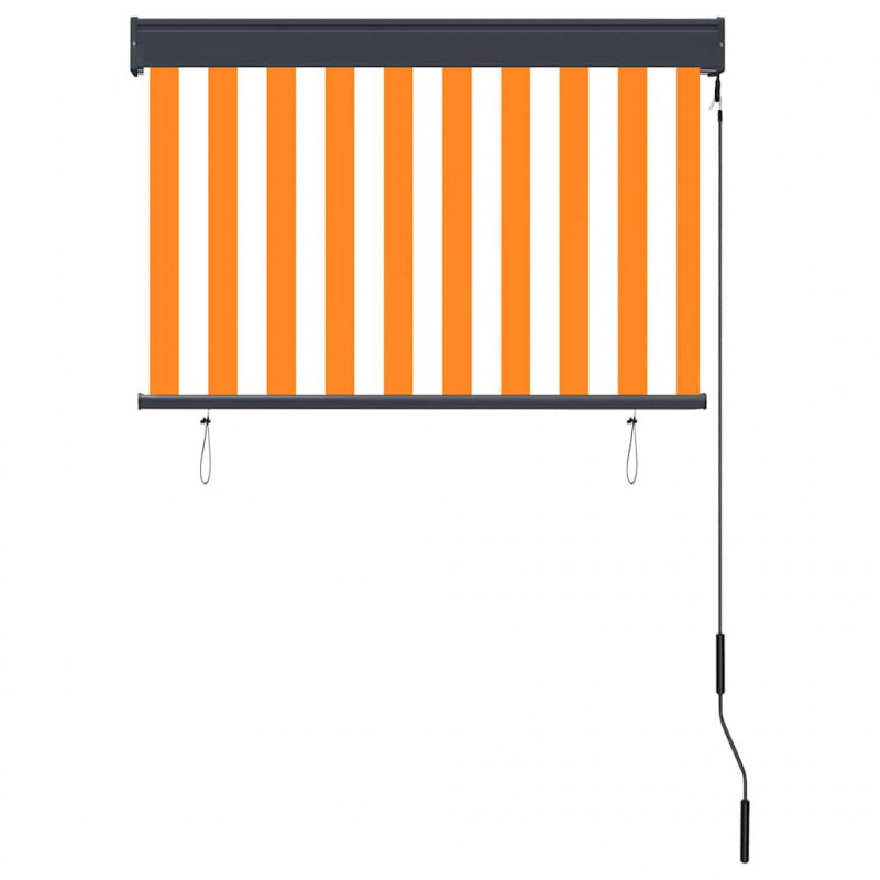 Roleta zewnętrzna, 100x250 cm, biało-pomarańczowa