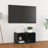 Szafka pod TV, wysoki połysk, szara, 72x35x36,5 cm