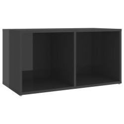 Szafka pod TV, wysoki połysk, szara, 72x35x36,5 cm