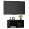 Szafka pod TV, wysoki połysk, szara, 72x35x36,5 cm