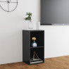 Szafka pod TV, wysoki połysk, szara, 72x35x36,5 cm