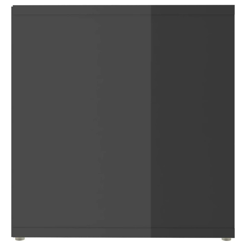 Szafka pod TV, wysoki połysk, szara, 72x35x36,5 cm