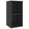 Szafka pod TV, wysoki połysk, szara, 72x35x36,5 cm