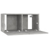 Szafki wiszące pod TV 2 szt., szarość betonu, 60x30x30 cm