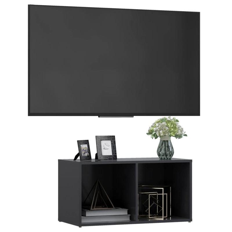 Szafka pod TV, szara, 72x35x36,5 cm, materiał drewnopochodny