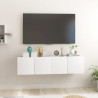 Szafki wiszące pod TV 2 szt., białe, 60x30x30 cm