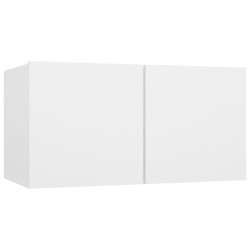 Szafki wiszące pod TV 2 szt., białe, 60x30x30 cm