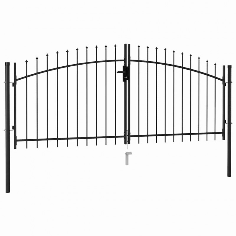 Brama ogrodzeniowa Woerden podwójne drzwi z kolcem 299,5x174,5 cm