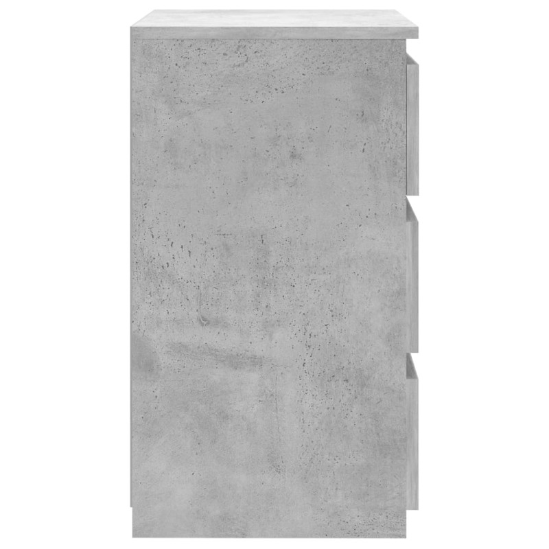 Szafki nocne, 2 szt., szarość betonu, 40x35x62,5 cm