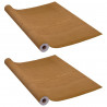 Okleina samoprzylepna na drzwi 2 szt., jasny dąb 210x90 cm, PVC
