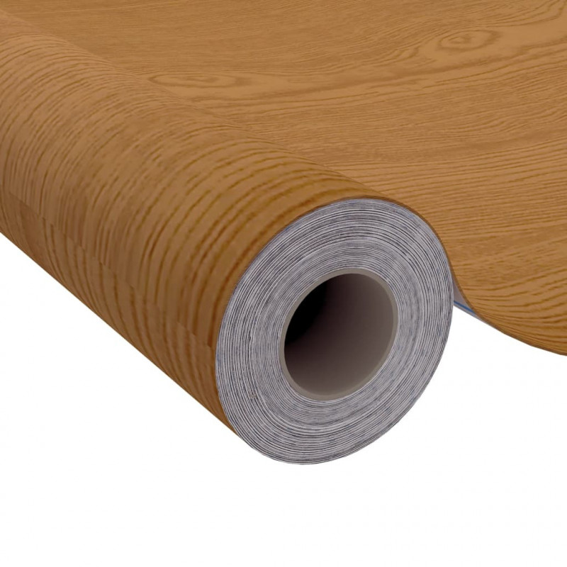 Okleina samoprzylepna na drzwi 2 szt., jasny dąb 210x90 cm, PVC