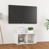 Szafka pod TV, wysoki połysk, biała, 72x35x36,5 cm
