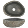 Umywalka z kamienia rzecznego, owalna, (29-38)x(24-31) cm