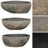Umywalka z kamienia rzecznego, owalna, (29-38)x(24-31) cm