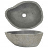 Umywalka z kamienia rzecznego, owalna, (37-46)x(29-36) cm