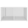 Szafka pod TV, wysoki połysk, biała, 72x35x36,5 cm