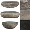 Umywalka z kamienia rzecznego, owalna, (45-53)x(34-41) cm