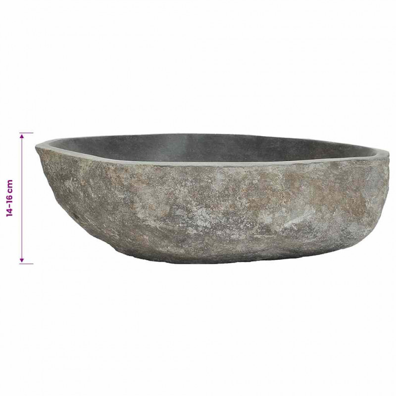 Umywalka z kamienia rzecznego, owalna, (45-53)x(34-41) cm