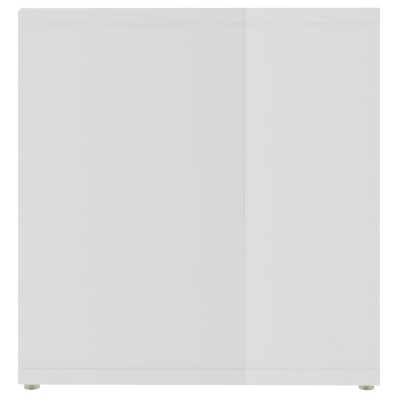 Szafka pod TV, wysoki połysk, biała, 72x35x36,5 cm