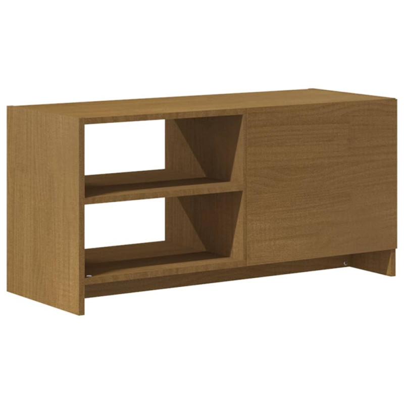 Szafka pod TV, miodowy brąz, 80x31x39 cm, drewno sosnowe