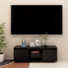 Szafka pod telewizor, czarna, 110x30x40 cm, drewno sosnowe