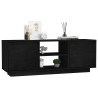 Szafka pod telewizor, czarna, 110x30x40 cm, drewno sosnowe