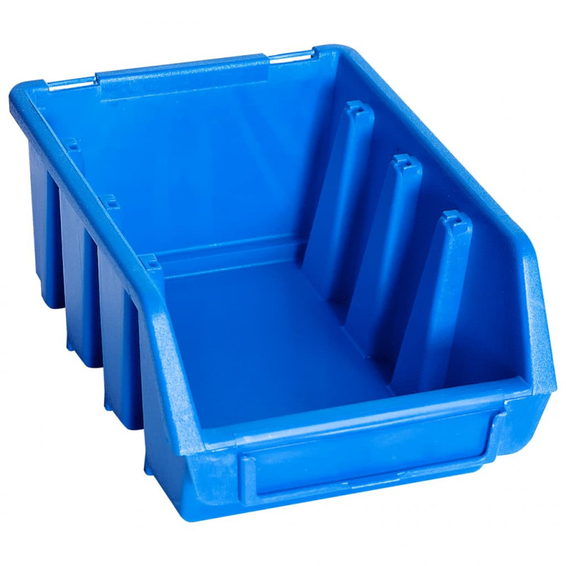 Pojemniki sztaplowane, 20 szt., niebieskie, plastikowe