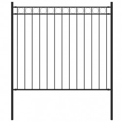 Ogrodzenie ogrodowe Assen stalowe 1,7x0,8 m czarne