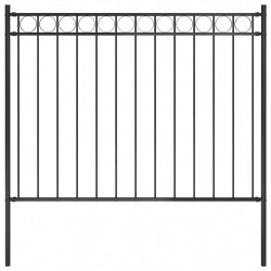 Ogrodzenie ogrodowe Assen stalowe 1,7x1 m czarne