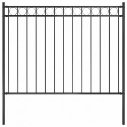 Ogrodzenie ogrodowe Assen stalowe 1,7x1,2 m czarne