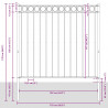 Ogrodzenie ogrodowe Assen stalowe 1,7x1,2 m czarne