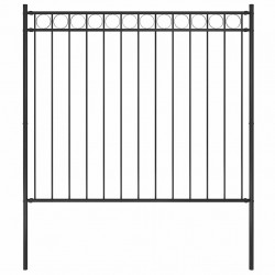 Ogrodzenie ogrodowe Assen stalowe 1,7x1,5 m czarne