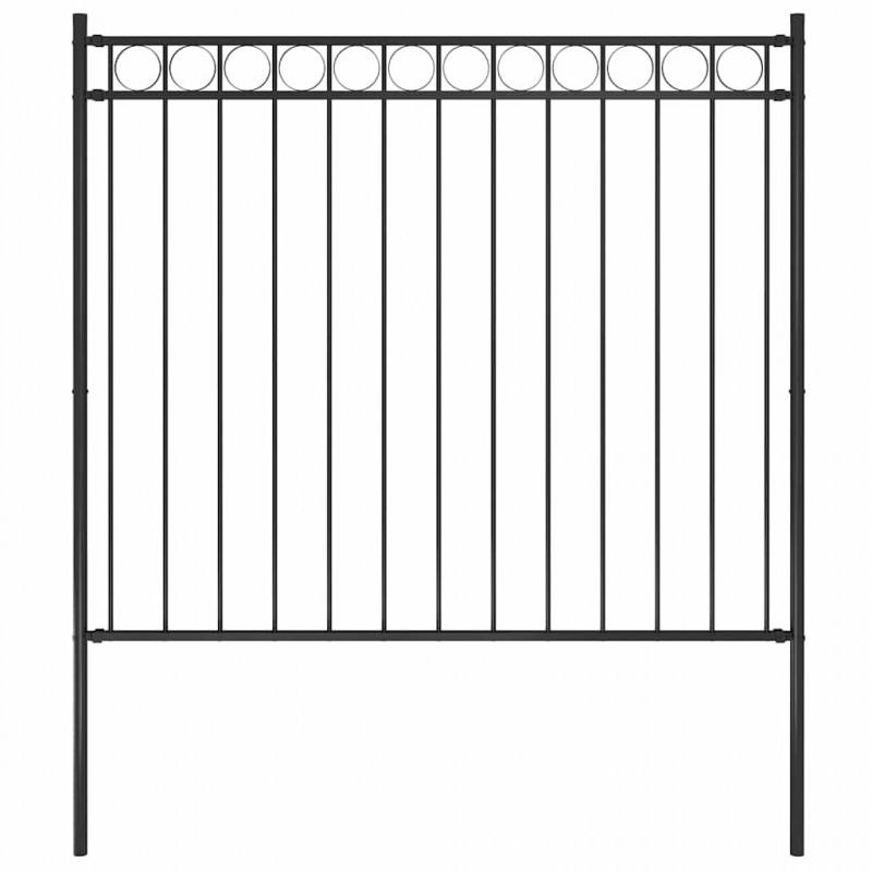 Ogrodzenie ogrodowe Assen stalowe 1,7x1,5 m czarne