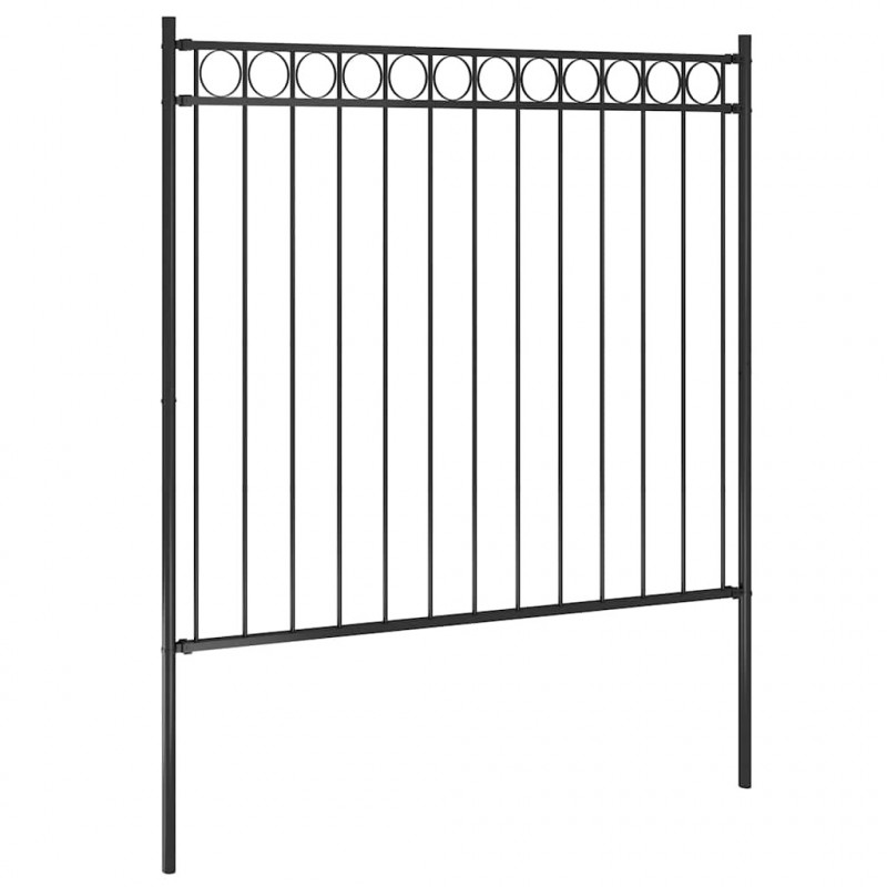 Ogrodzenie ogrodowe Assen stalowe 1,7x1,5 m czarne