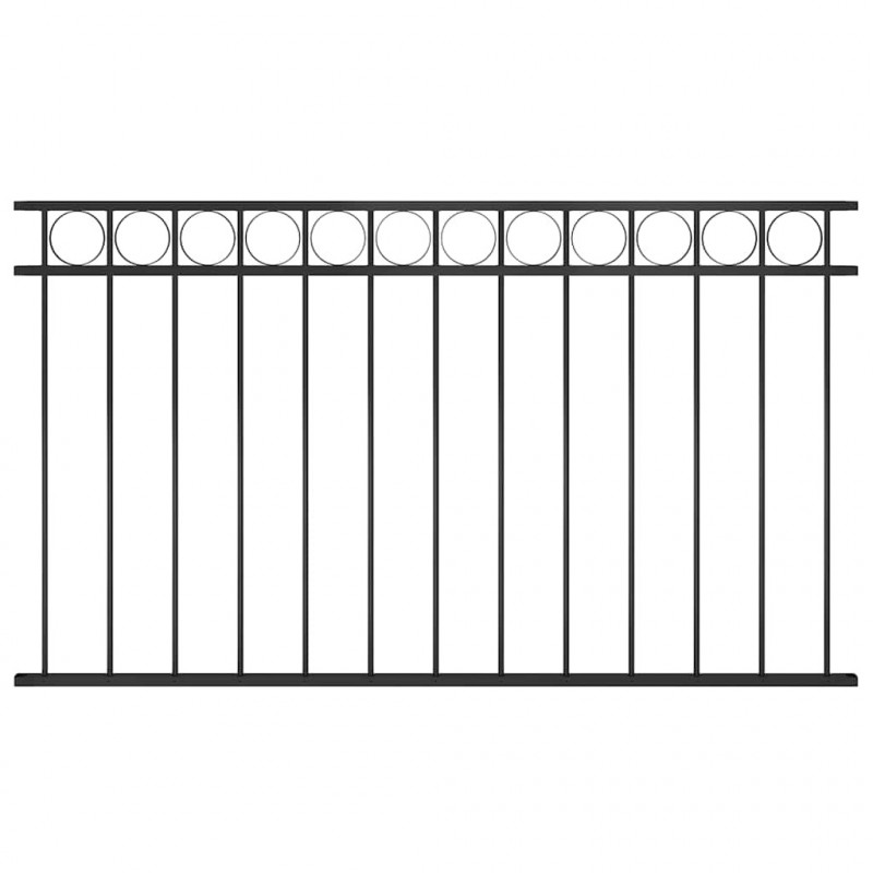 Panel ogrodzeniowy Assen stalowy 1,7x0,8 m czarny