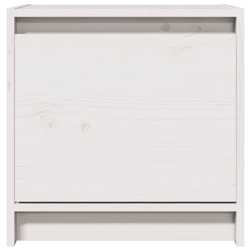 Szafki nocne, 2 szt., białe, 40x30,5x40 cm, lite drewno sosnowe