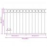 Panel ogrodzeniowy Assen stalowy 1,7x0,8 m czarny