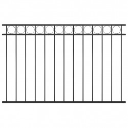 Panel ogrodzeniowy Assen stalowy 1,7x1 m czarny