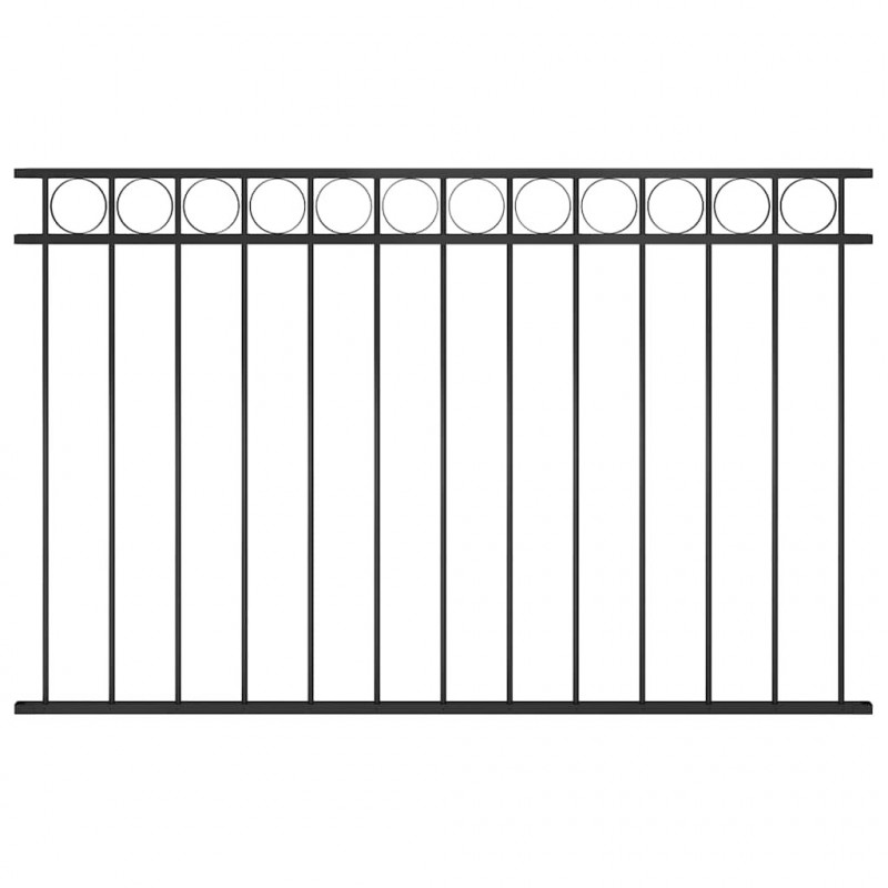 Panel ogrodzeniowy Assen stalowy 1,7x1 m czarny