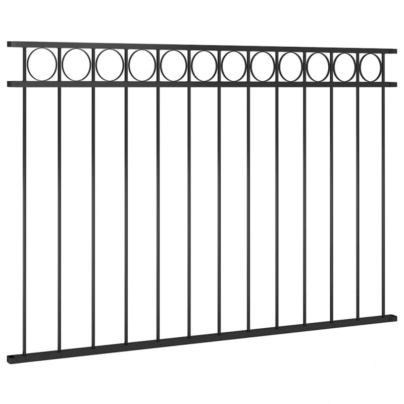 Panel ogrodzeniowy Assen stalowy 1,7x1 m czarny
