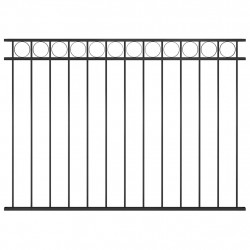 Panel ogrodzeniowy Assen stalowy 1,7x1,2 m czarny