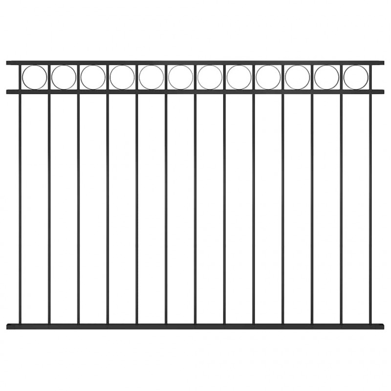 Panel ogrodzeniowy Assen stalowy 1,7x1,2 m czarny