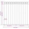 Panel ogrodzeniowy Assen stalowy 1,7x1,2 m czarny