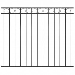 Panel ogrodzeniowy Assen stalowy 1,7x1,5 m czarny