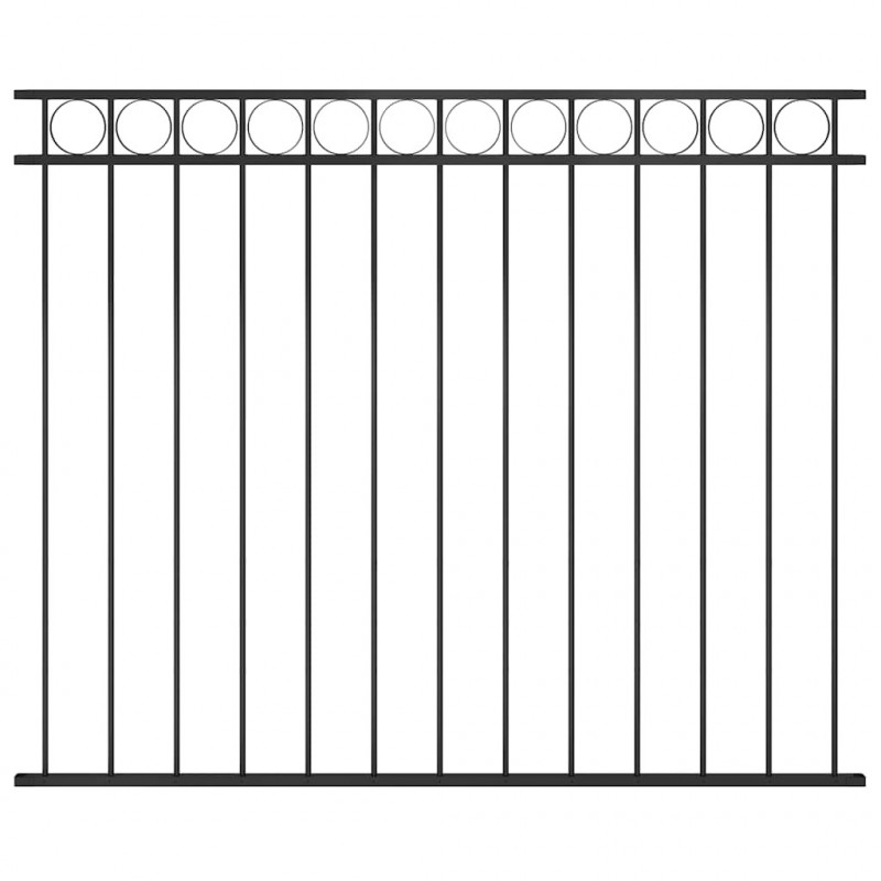 Panel ogrodzeniowy Assen stalowy 1,7x1,5 m czarny